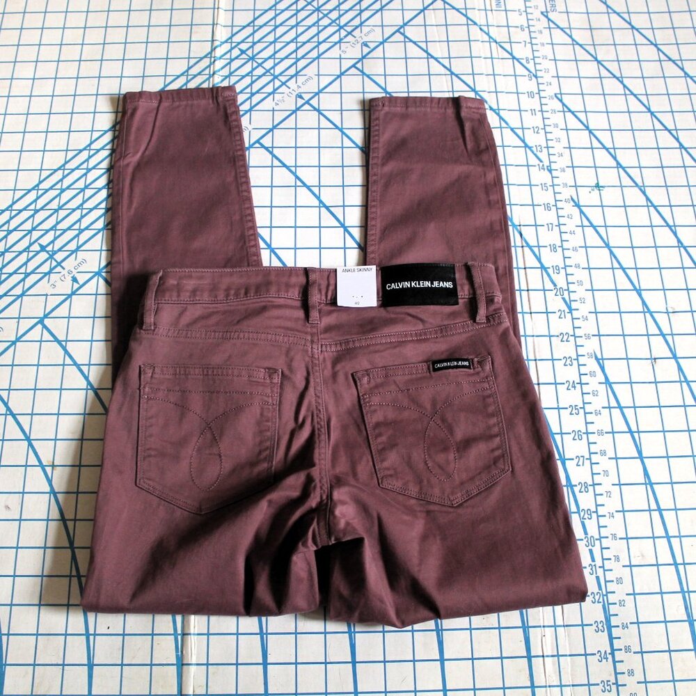Calvin Klein Purple Ankle Skinny Jeans NWT, Size 2